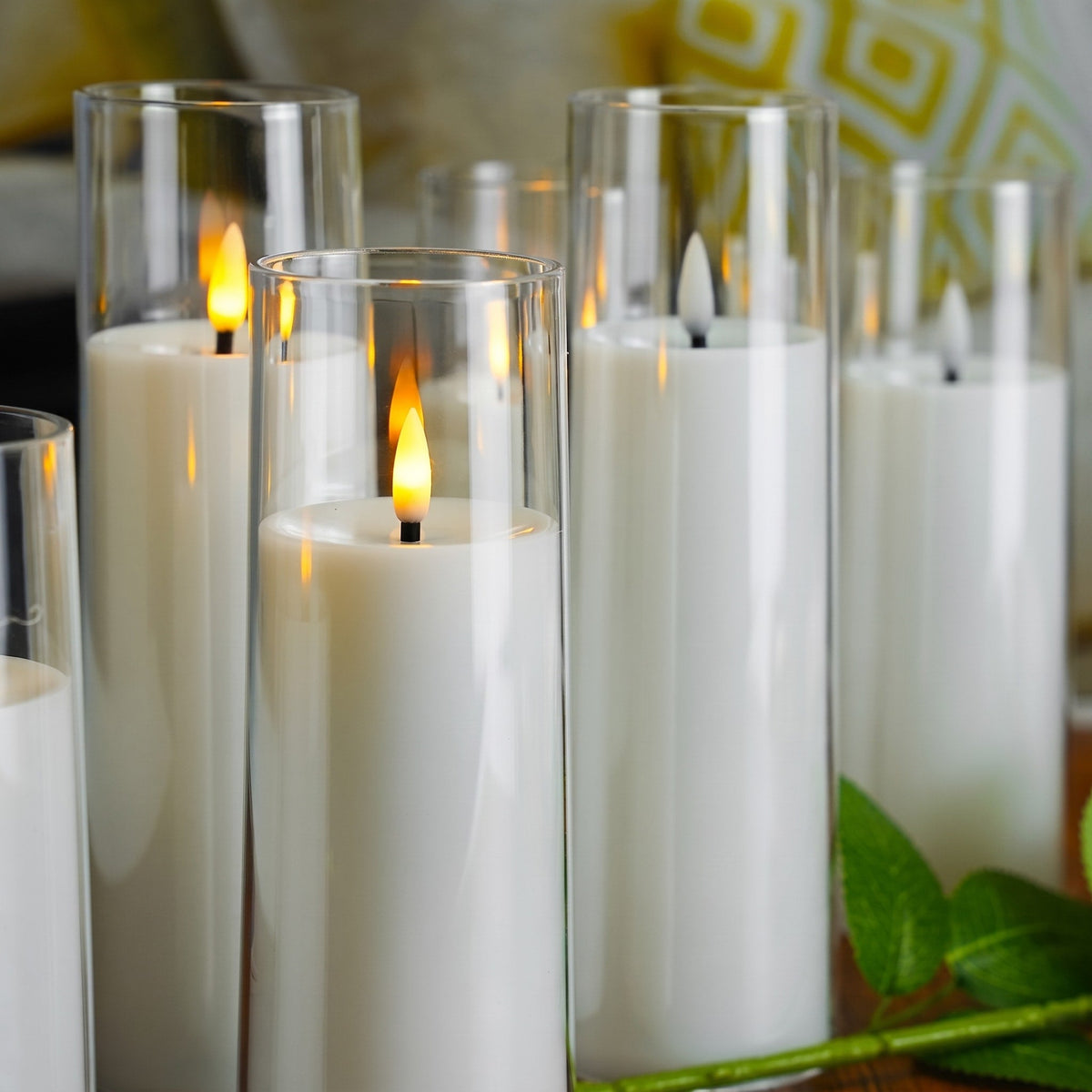 9 Piece Set Flameless LED Pillar Candles - Flameless Candles - Oaksoho
