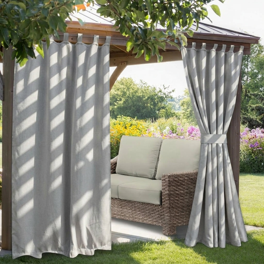 Outdoor Curtain with Loops for Terrace and Balcony