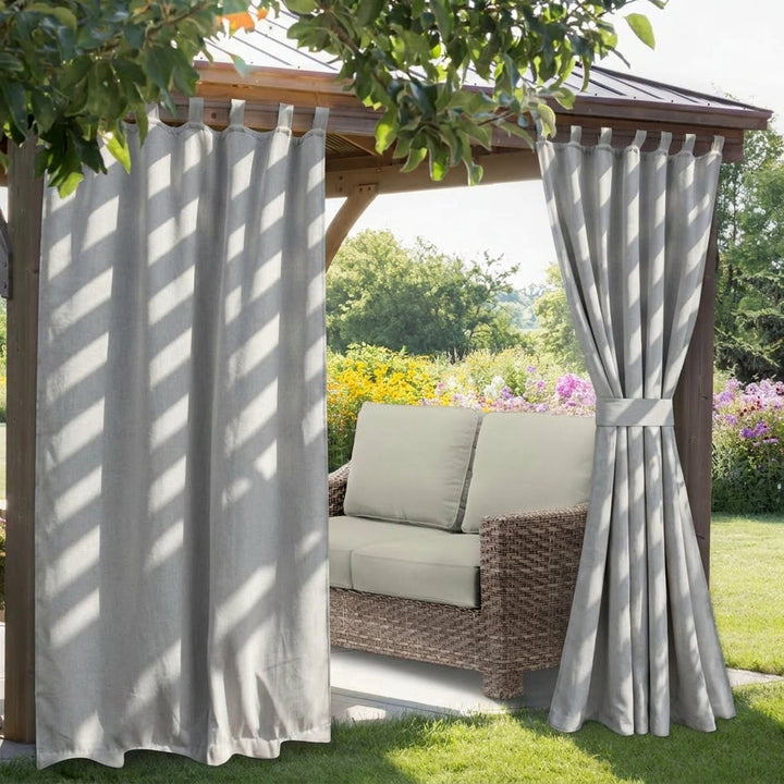 Outdoor Curtain with Loops for Terrace and Balcony