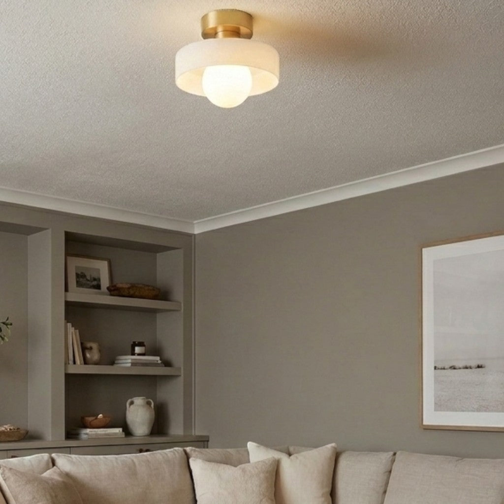 Bauhaus Round Copper Ceiling Light Modern Design