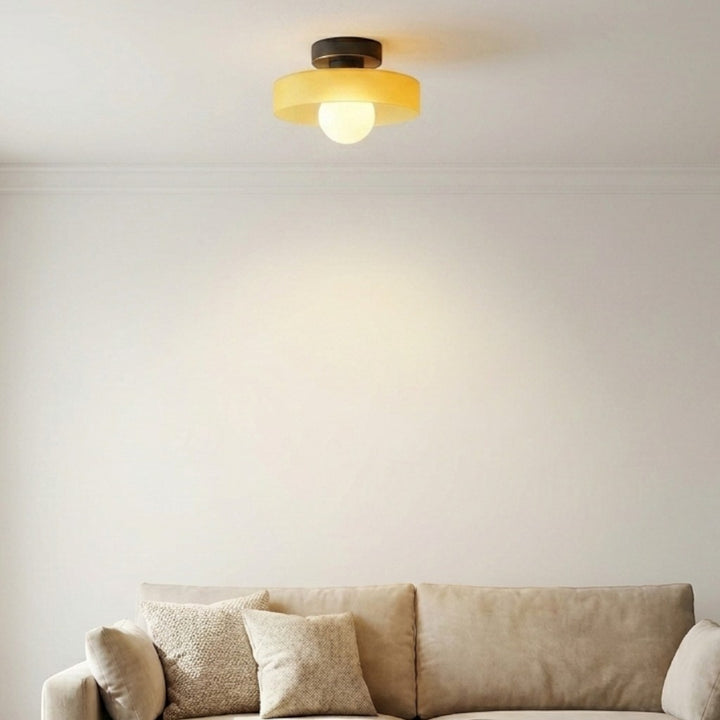 Bauhaus Round Copper Ceiling Light Modern Design