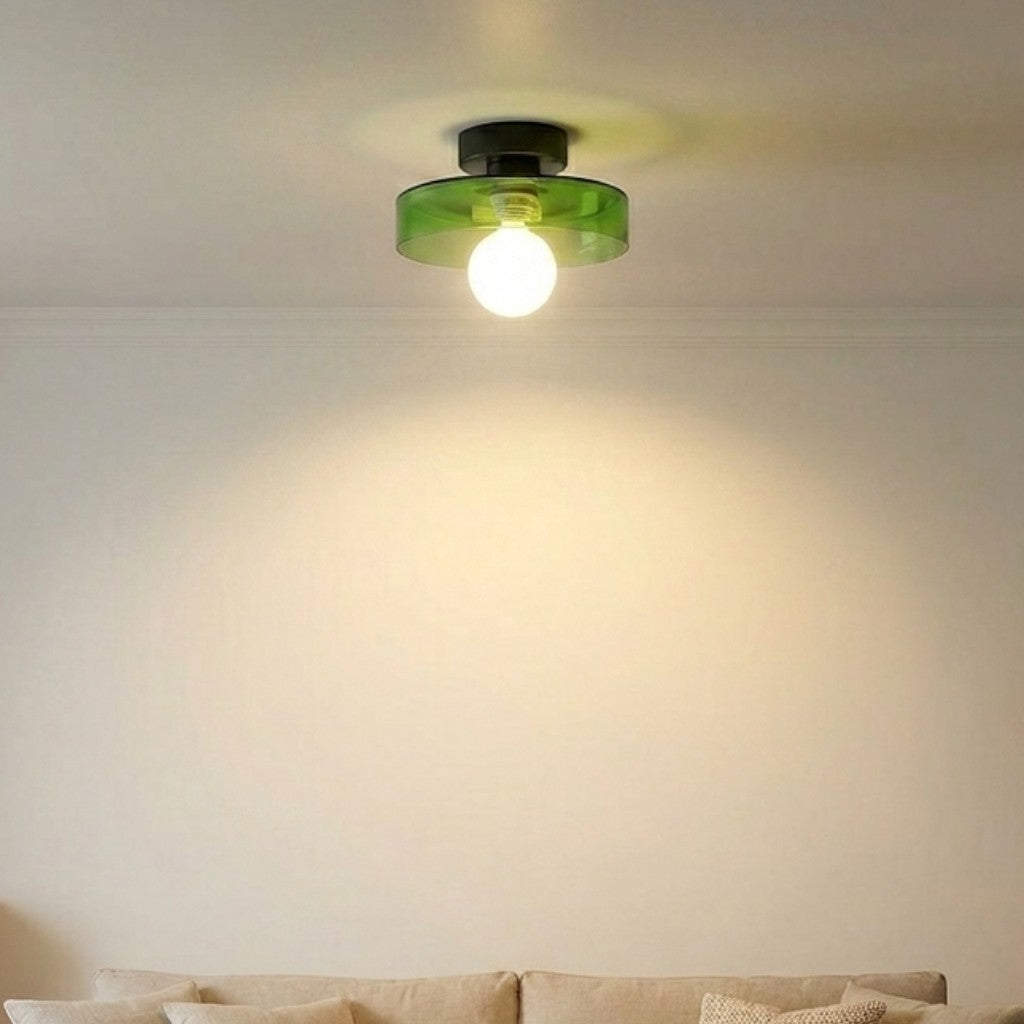 Bauhaus Round Copper Ceiling Light Modern Design