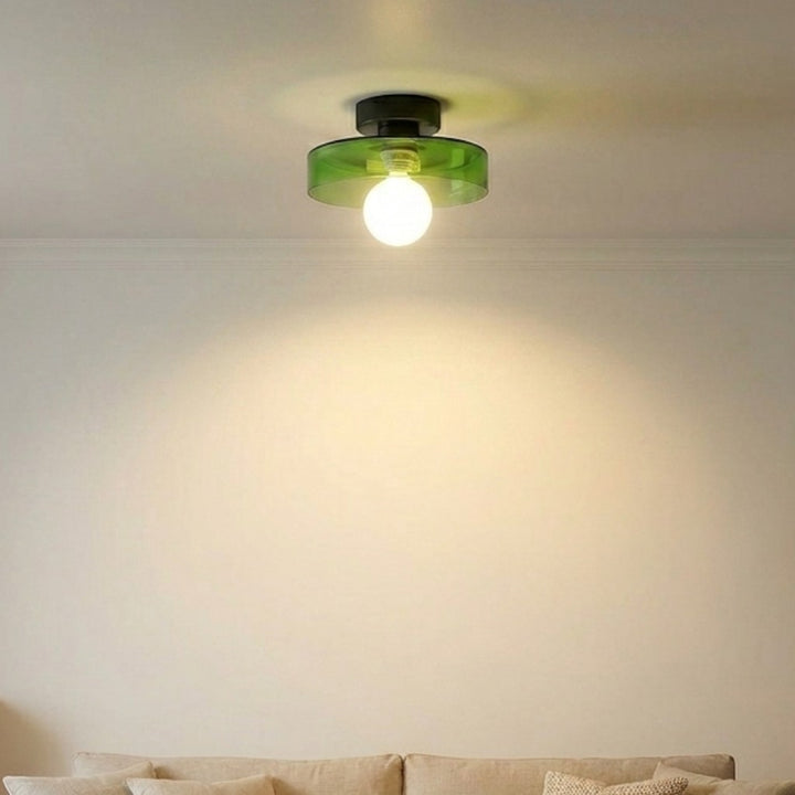 Bauhaus Round Copper Ceiling Light Modern Design