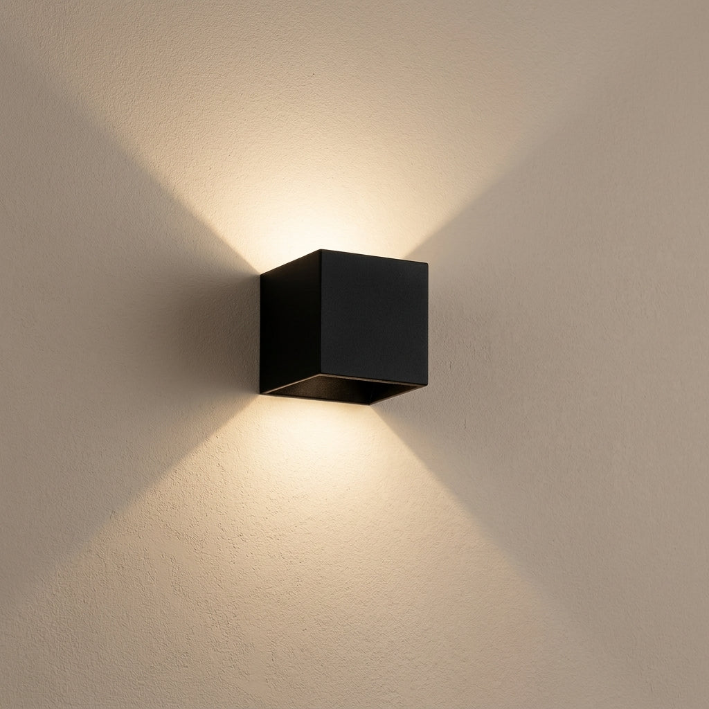 Cube Wall Light with Up and Down Beam Design