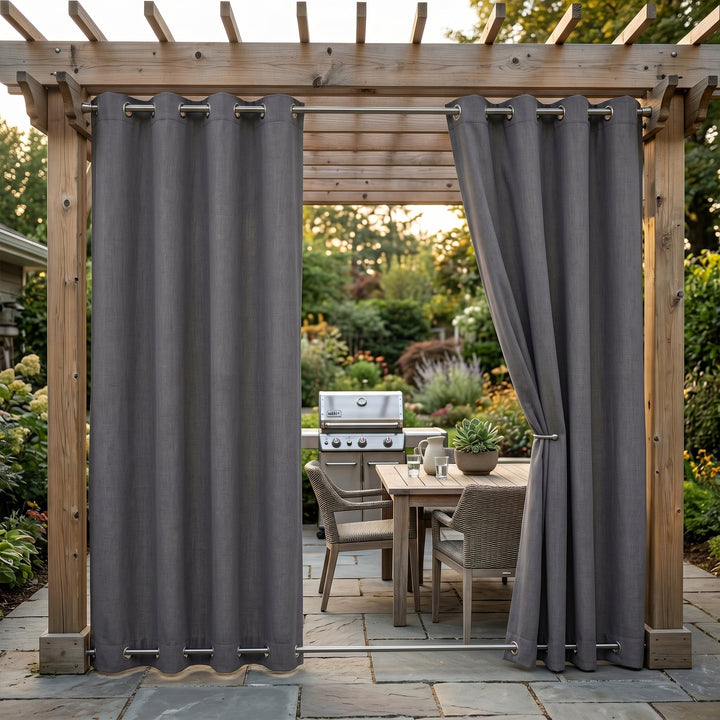 Waterproof Outdoor Blackout Curtains with Eyelets