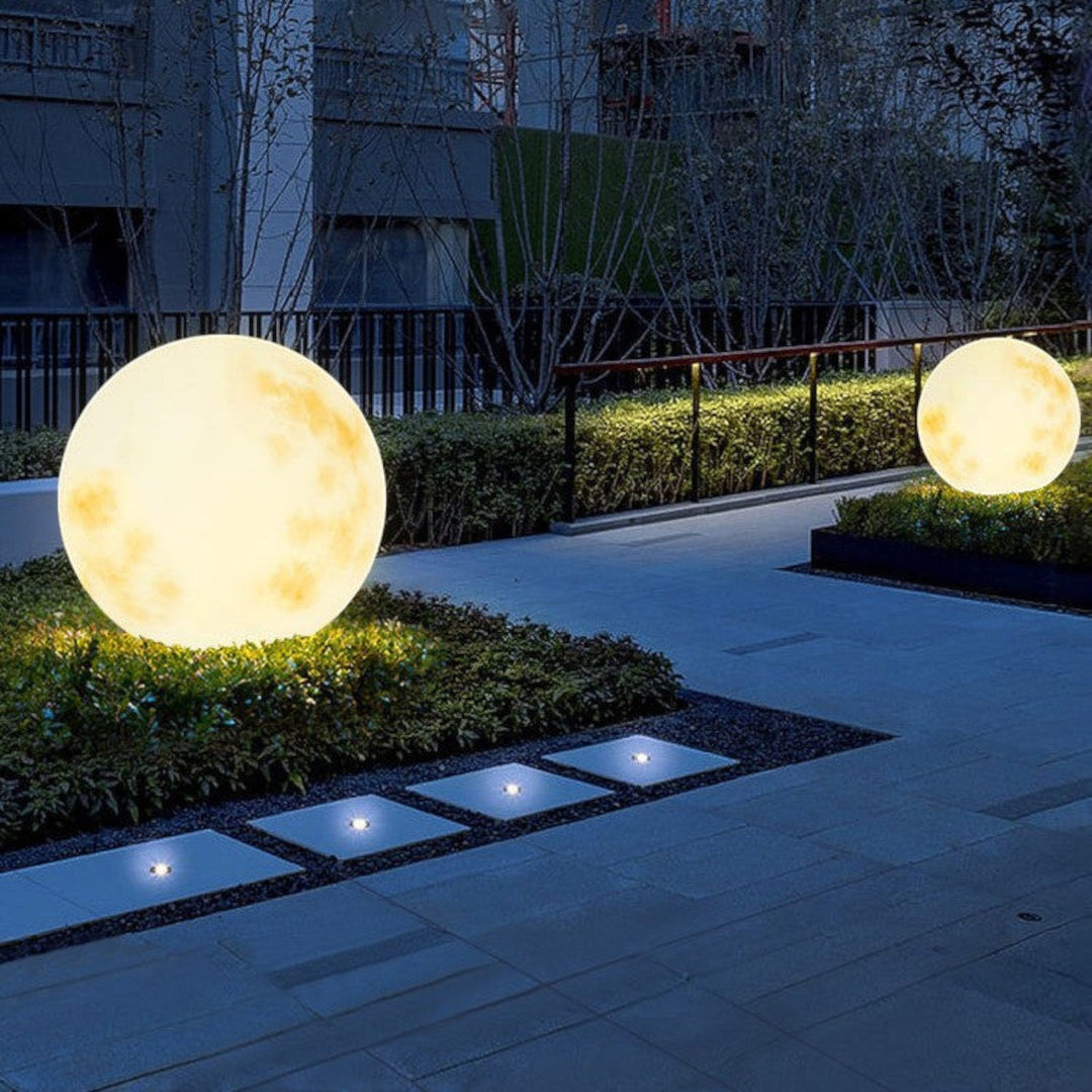 Solar Garden Lamp in Moon Shape for Atmospheric Outdoor Areas