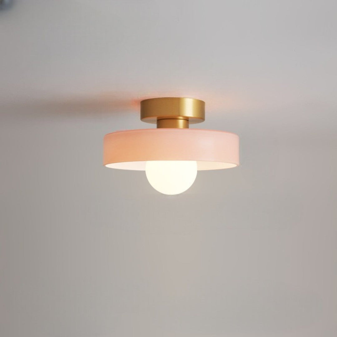 Bauhaus Round Copper Ceiling Light Modern Design