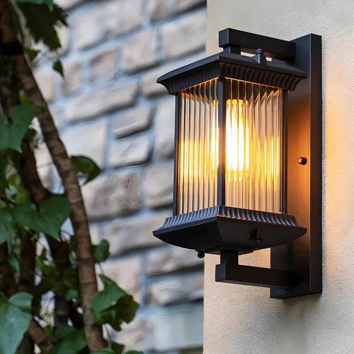 Classic Outdoor Wall Lamp with Warm LED Light