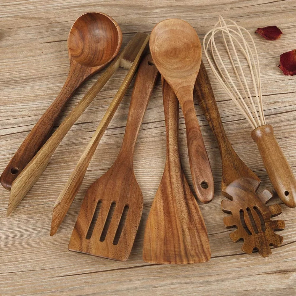 7-Piece Wooden Utensil Set