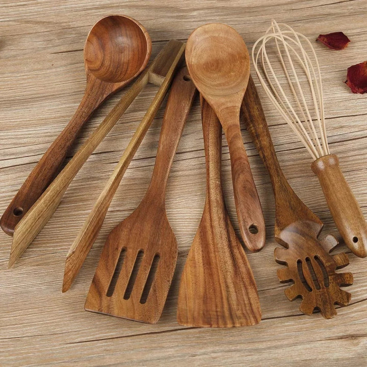 7-Piece Wooden Utensil Set