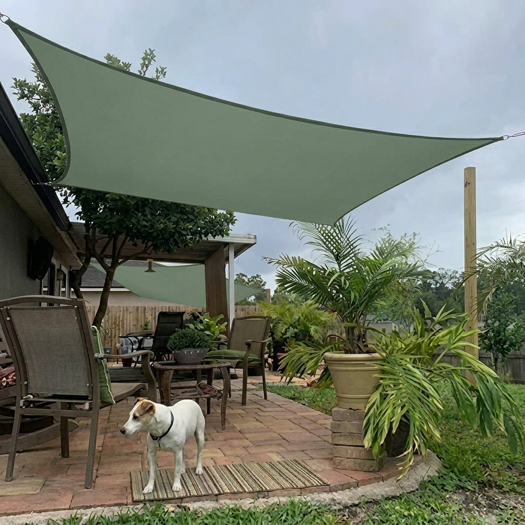Rectangular Sun Sail with UV Protection for Terrace and Garden