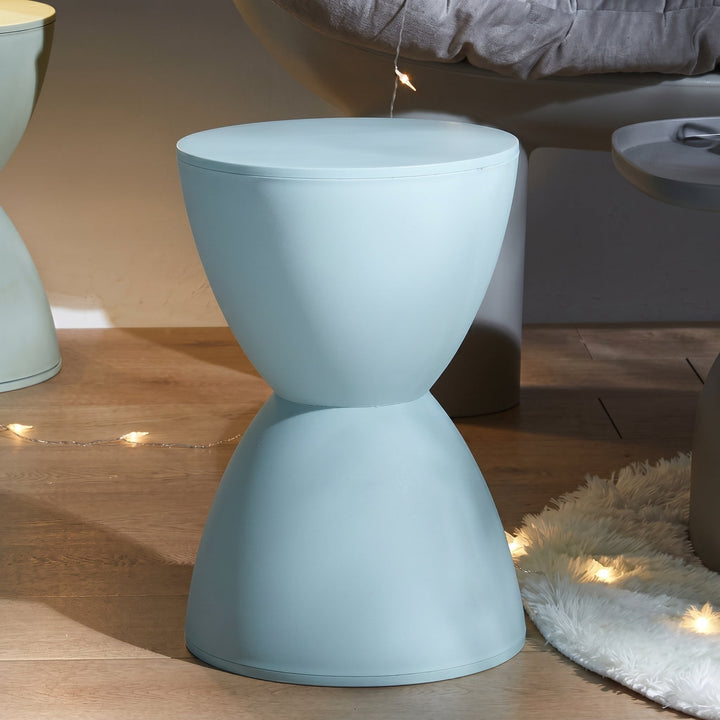 Modern Hourglass-Shaped Side Table Stool