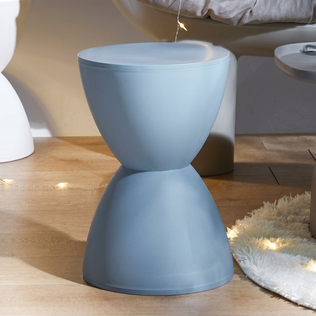 Modern Hourglass-Shaped Side Table Stool