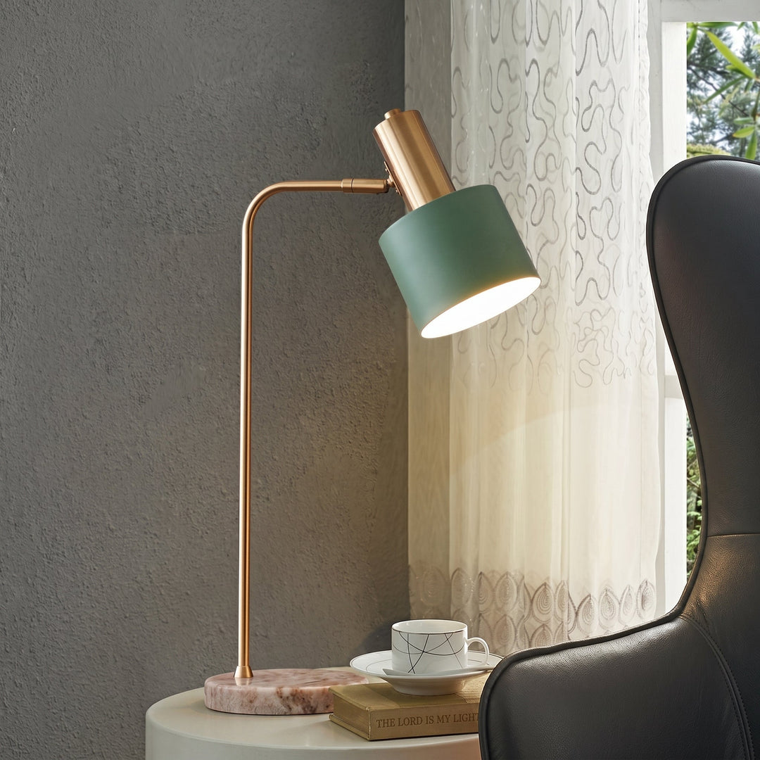 Modern Golden Desk Lamp with Adjustable Shade
