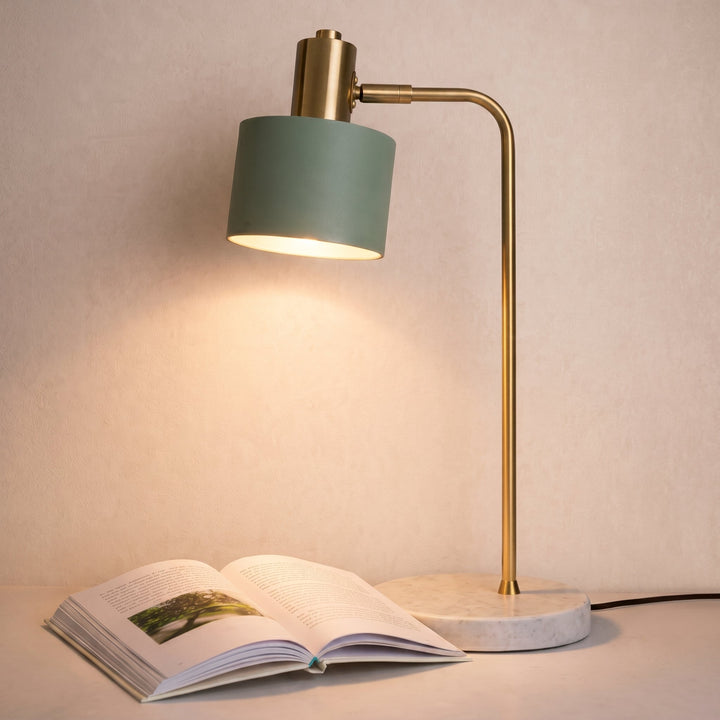 Modern Golden Desk Lamp with Adjustable Shade