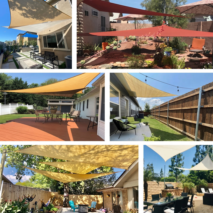 Triangular Waterproof Sun Shade Sail for Terrace and Pool