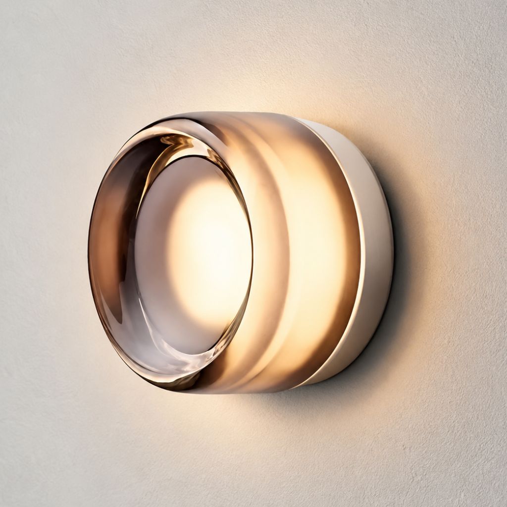 Acrylic LED Wall Light with Swirled Jelly Glow Design - Wall Light Fixtures - Grey - Oak Soho