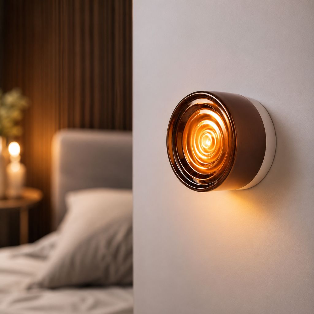 Acrylic LED Wall Light with Swirled Jelly Glow Design - Wall Light Fixtures - Brown - Oak Soho