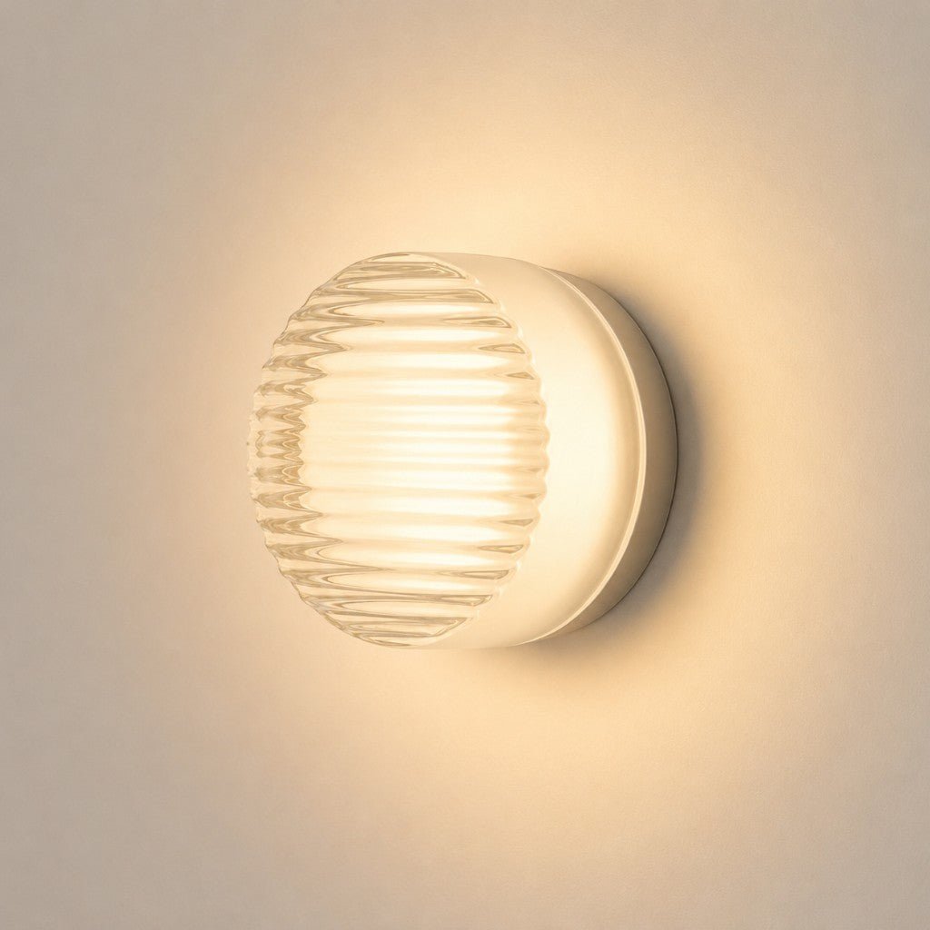 Acrylic LED Wall Light with Swirled Jelly Glow Design - Wall Light Fixtures - Clear - Oak Soho