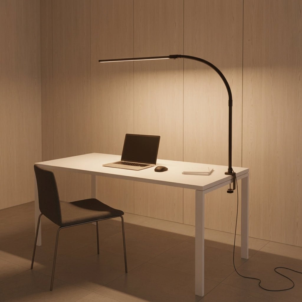 Adjustable LED Desk Lamp with Flexible Gooseneck Clamp Mount - Desk Lamps - Oak Soho