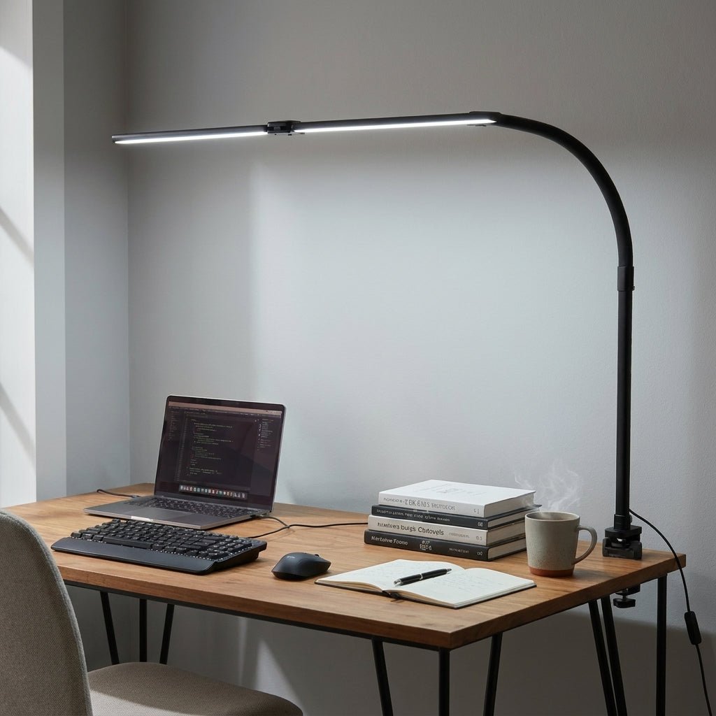 Adjustable LED Desk Lamp with Flexible Gooseneck Clamp Mount - Desk Lamps - Oak Soho