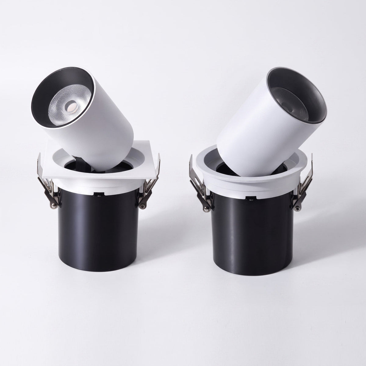 Adjustable Recessed LED Ceiling Spotlight for Modern Interiors - Recessed Light Fixtures - White & Black - Oaksoho