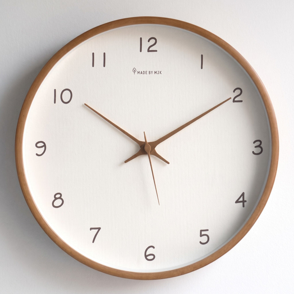 Analog Wall Clock Made of Solid Wood with Silent Movement - Wall Clocks - Brown - Oak Soho