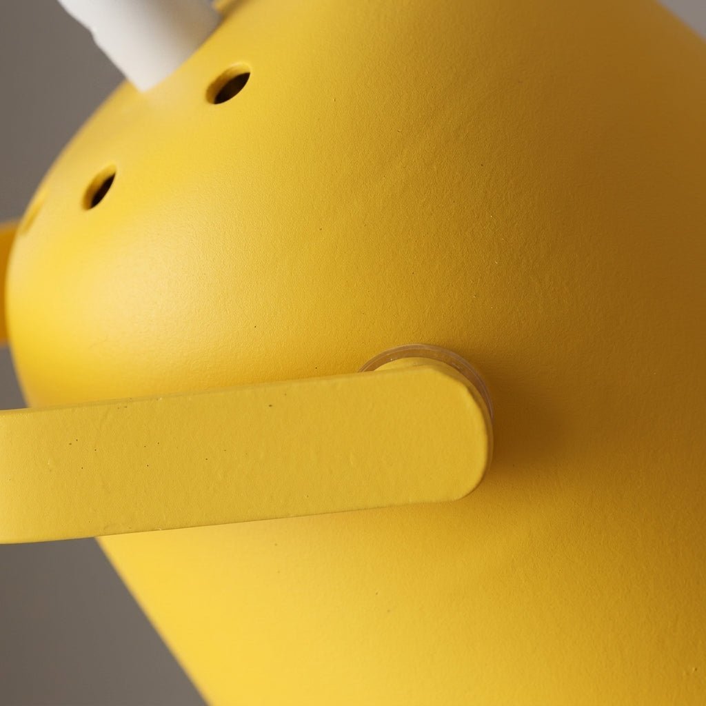 Angled Metal Table Bedside Lamp with Adjustable Shade - Desk Lamps - Yellow - Oaksoho