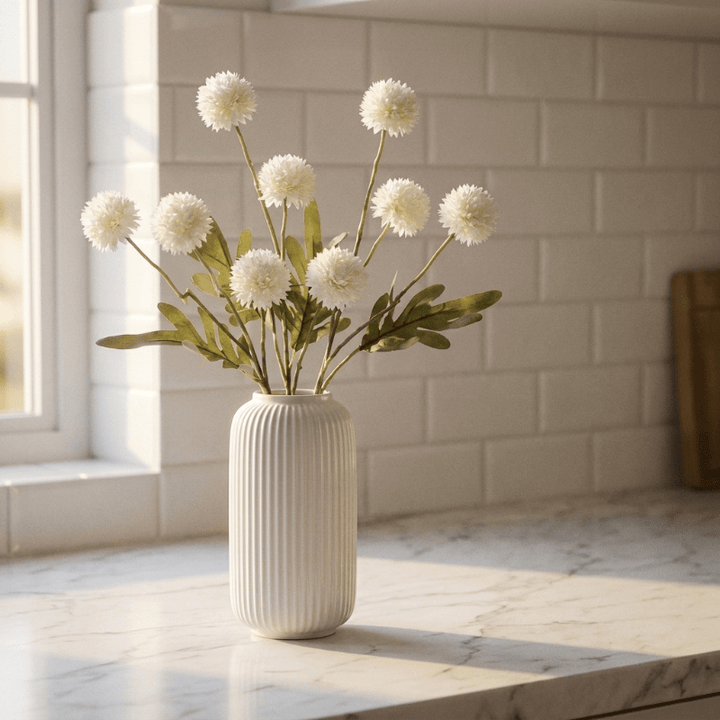 Artificial Allium Flower Stem Home Decoration - Artificial Flowers - Pink - Oaksoho