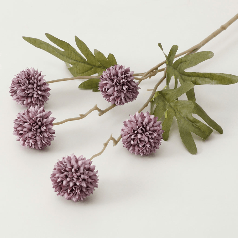 Artificial Allium Flower Stem Home Decoration - Artificial Flowers - Purple - Oaksoho