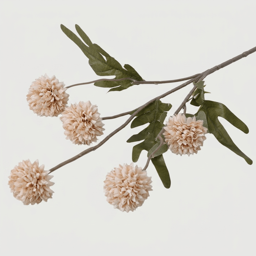 Artificial Allium Flower Stem Home Decoration - Artificial Flowers - Peach - Oaksoho
