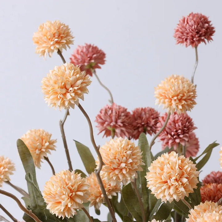Artificial Allium Flower Stem Home Decoration - Artificial Flowers - Pink - Oaksoho