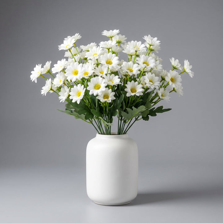 Artificial Daisy Flower Bouquet Decoration - Artificial Flowers - White - Oaksoho