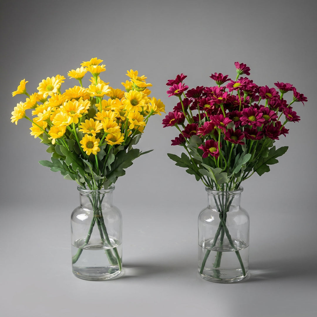 Artificial Daisy Flower Bouquet Decoration - Artificial Flowers - Purple - Oaksoho