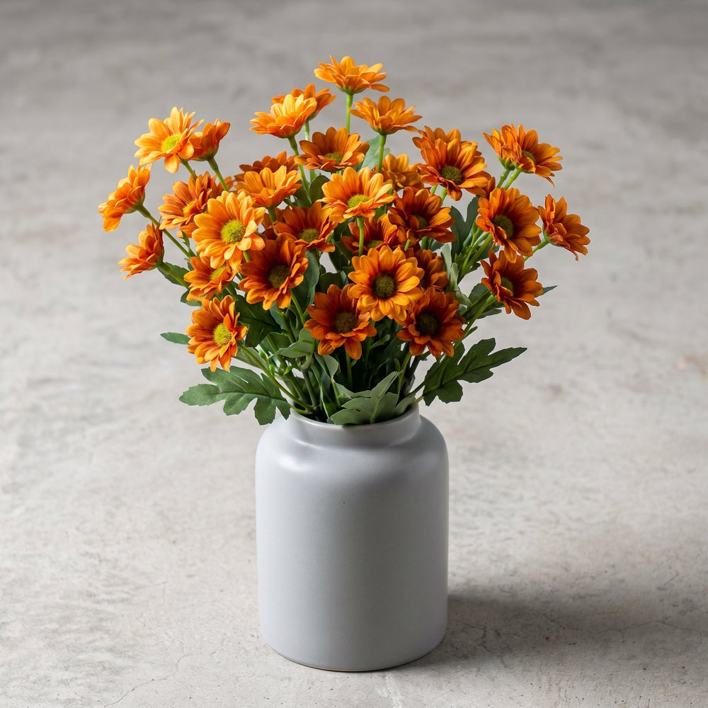Artificial Daisy Flower Bouquet Decoration - Artificial Flowers - Orange - Oaksoho