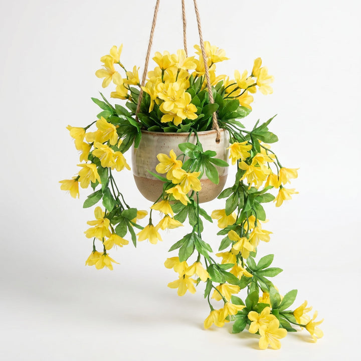 Artificial Flowering Climbing Plant with Colourful Flowers - Artificial Flowers - Yellow - Oaksoho