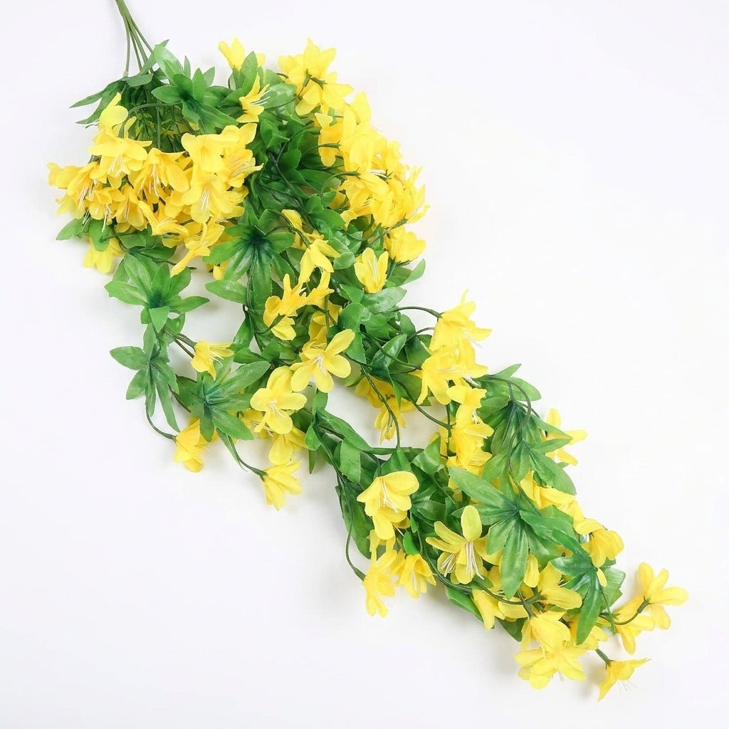 Artificial Flowering Climbing Plant with Colourful Flowers - Artificial Flowers - Yellow - Oaksoho