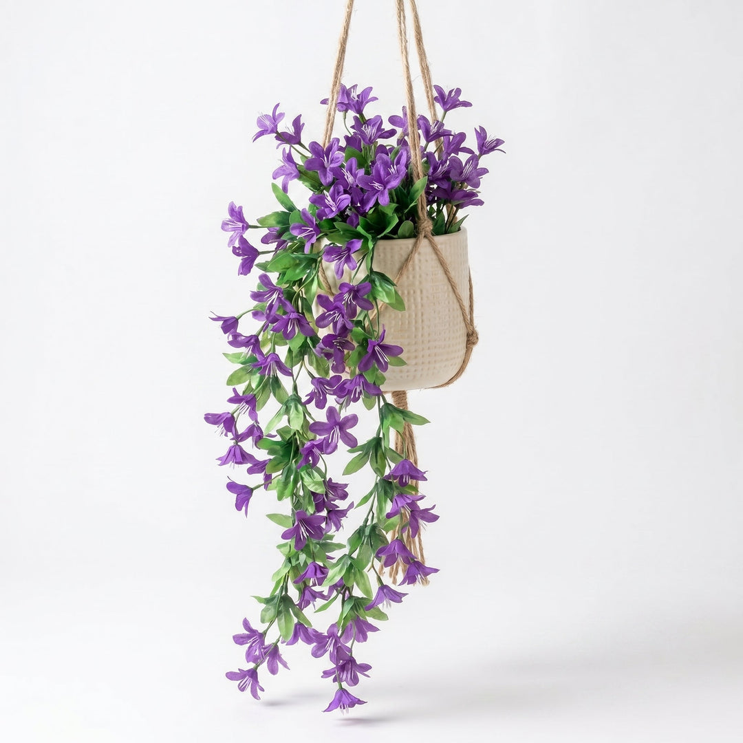 Artificial Flowering Climbing Plant with Colourful Flowers - Artificial Flowers - Purple - Oaksoho