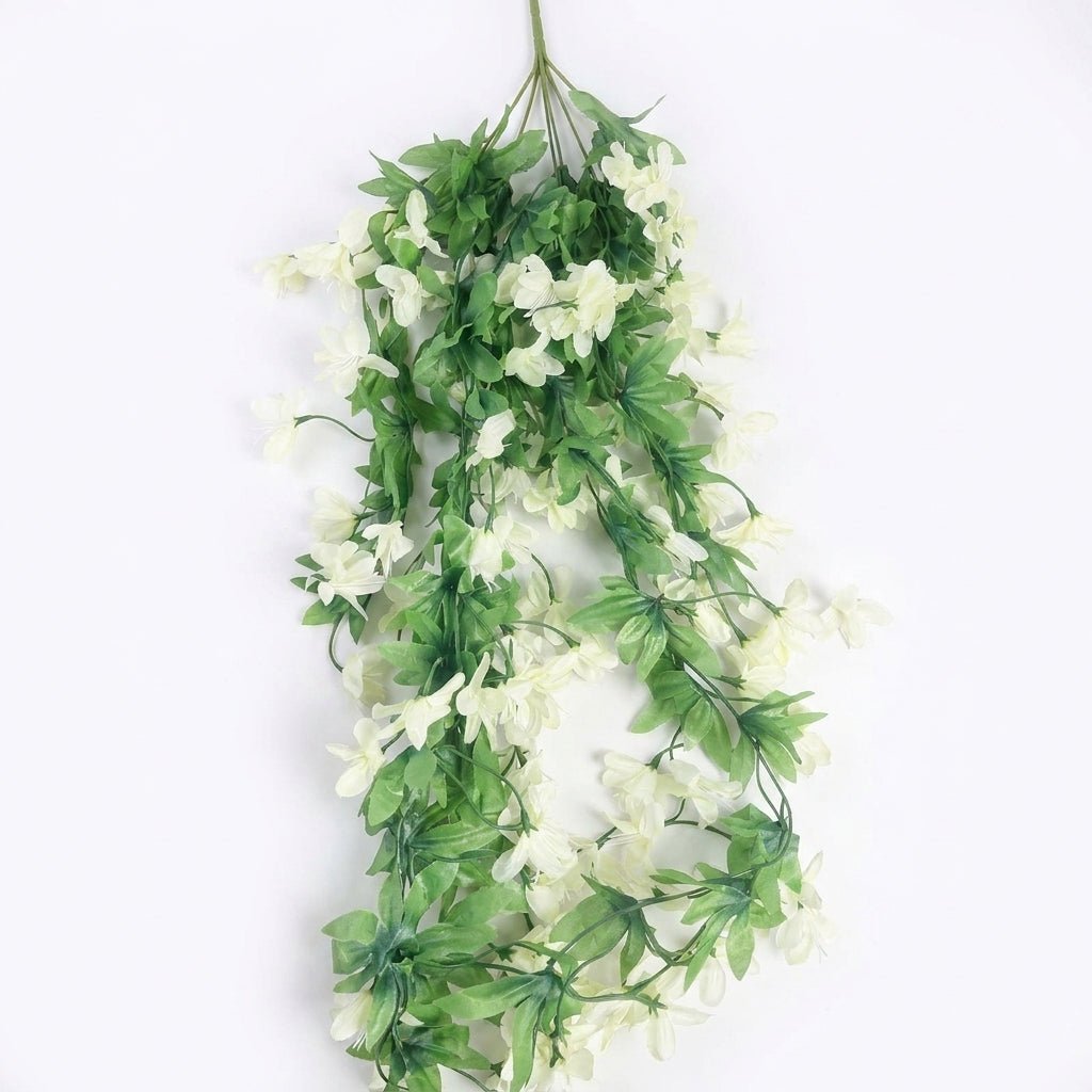 Artificial Flowering Climbing Plant with Colourful Flowers - Artificial Flowers - White - Oaksoho