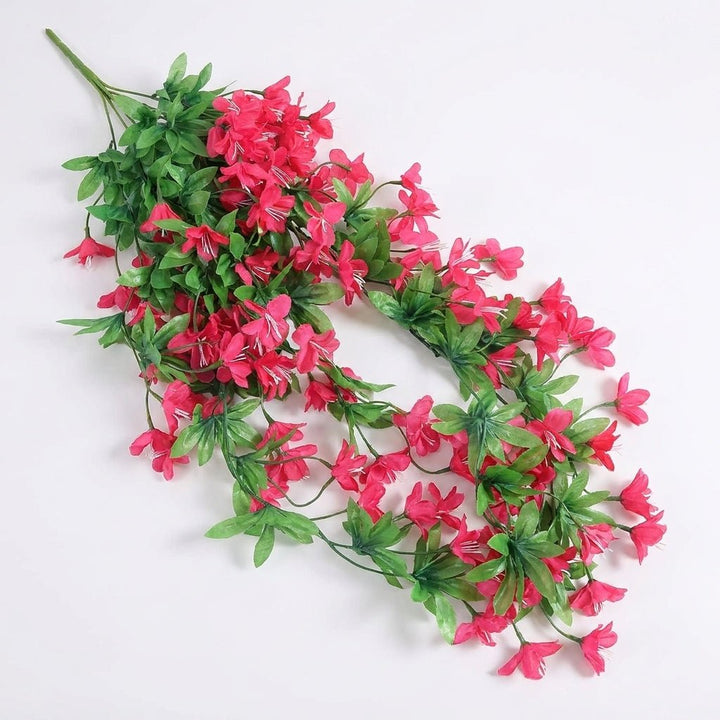 Artificial Flowering Climbing Plant with Colourful Flowers - Artificial Flowers - Red - Oaksoho