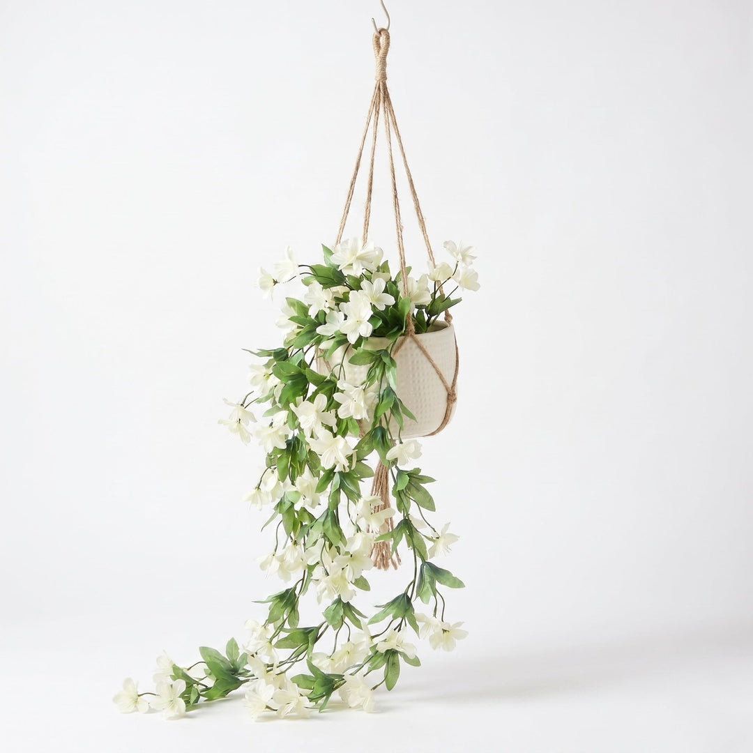 Artificial Flowering Climbing Plant with Colourful Flowers - Artificial Flowers - White - Oaksoho