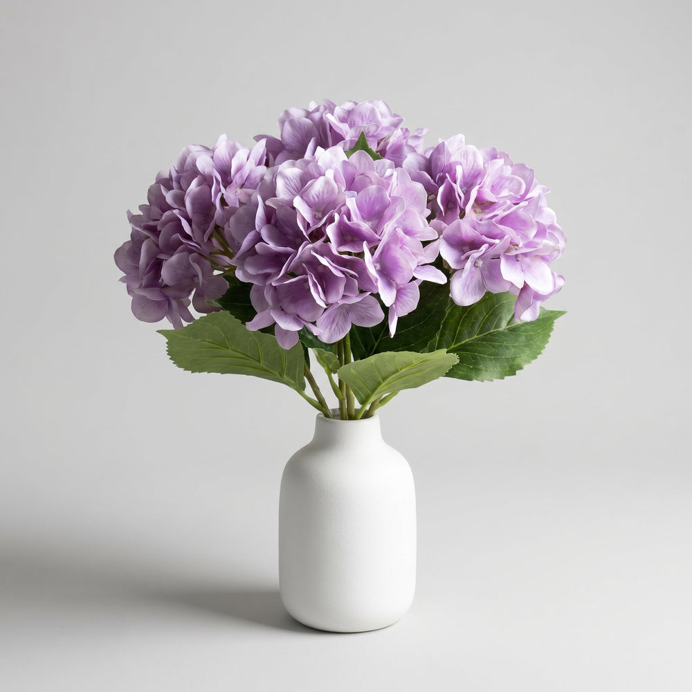 Artificial Hydrangea Bouquet Home Decoration - Artificial Flowers - Purple - Oaksoho