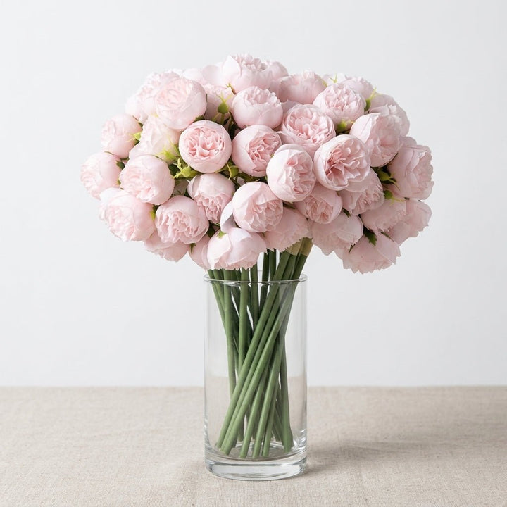 Artificial Peony Bouquet with Realistic Blooms - Artificial Plants - Pink - Oaksoho