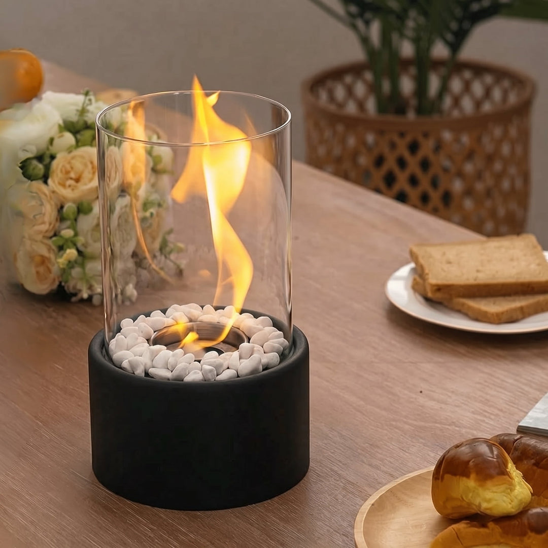 Atmospheric oil lamp for cosy living spaces - Table Lamp - White - Oaksoho