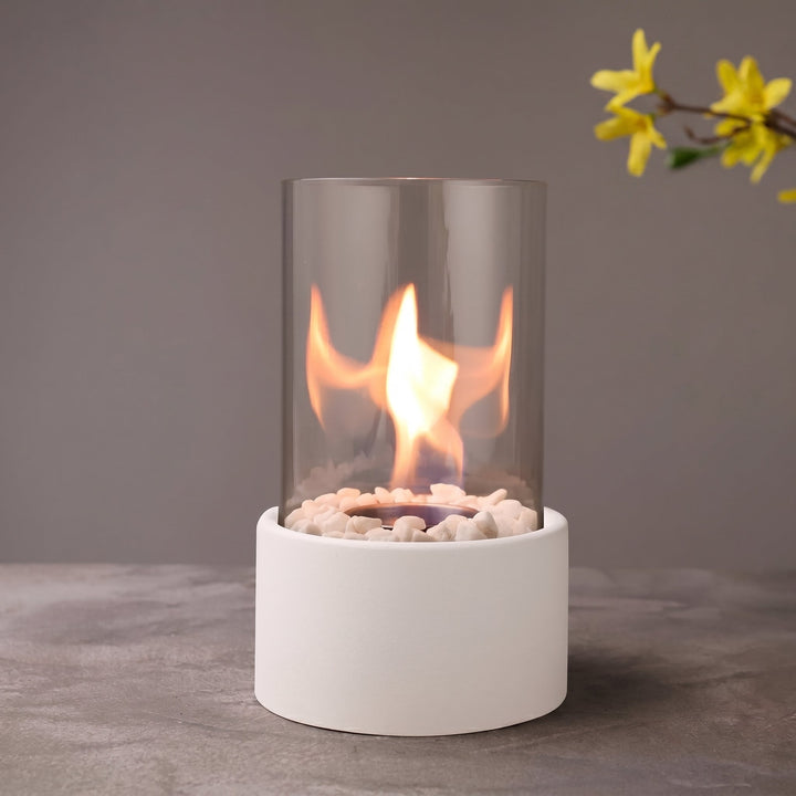 Atmospheric oil lamp for cosy living spaces - Table Lamp - White - Oaksoho