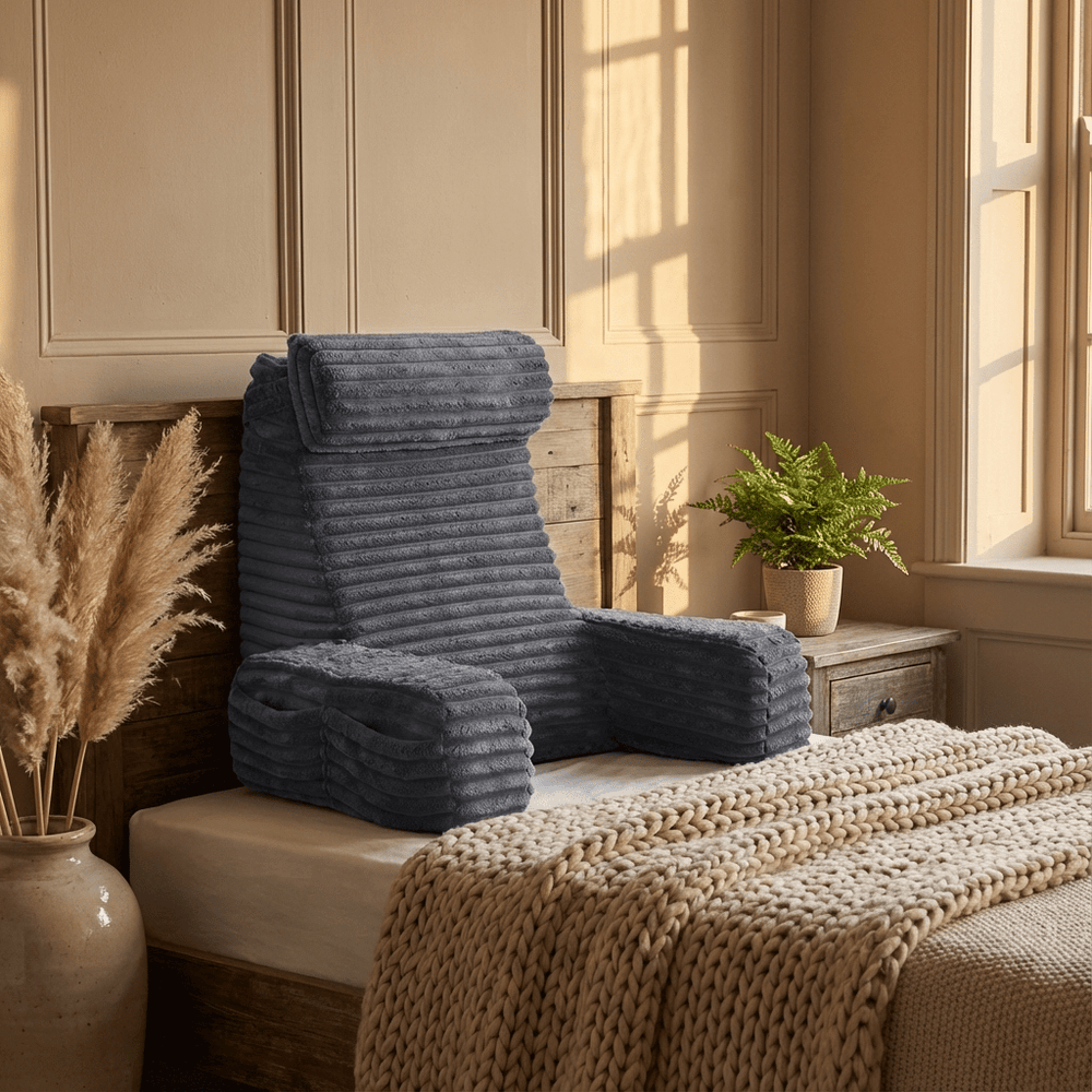 Back Cushion with Armrests - Back cushion - Grey - Oaksoho