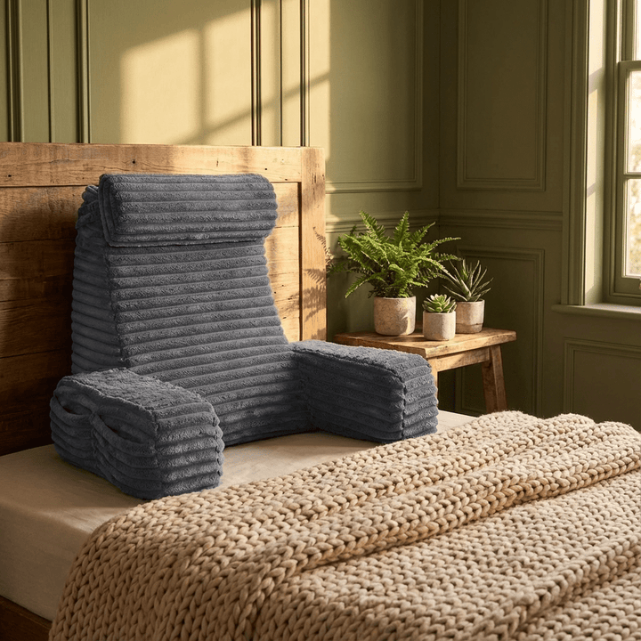 Back Cushion with Armrests - Back cushion - Grey - Oaksoho
