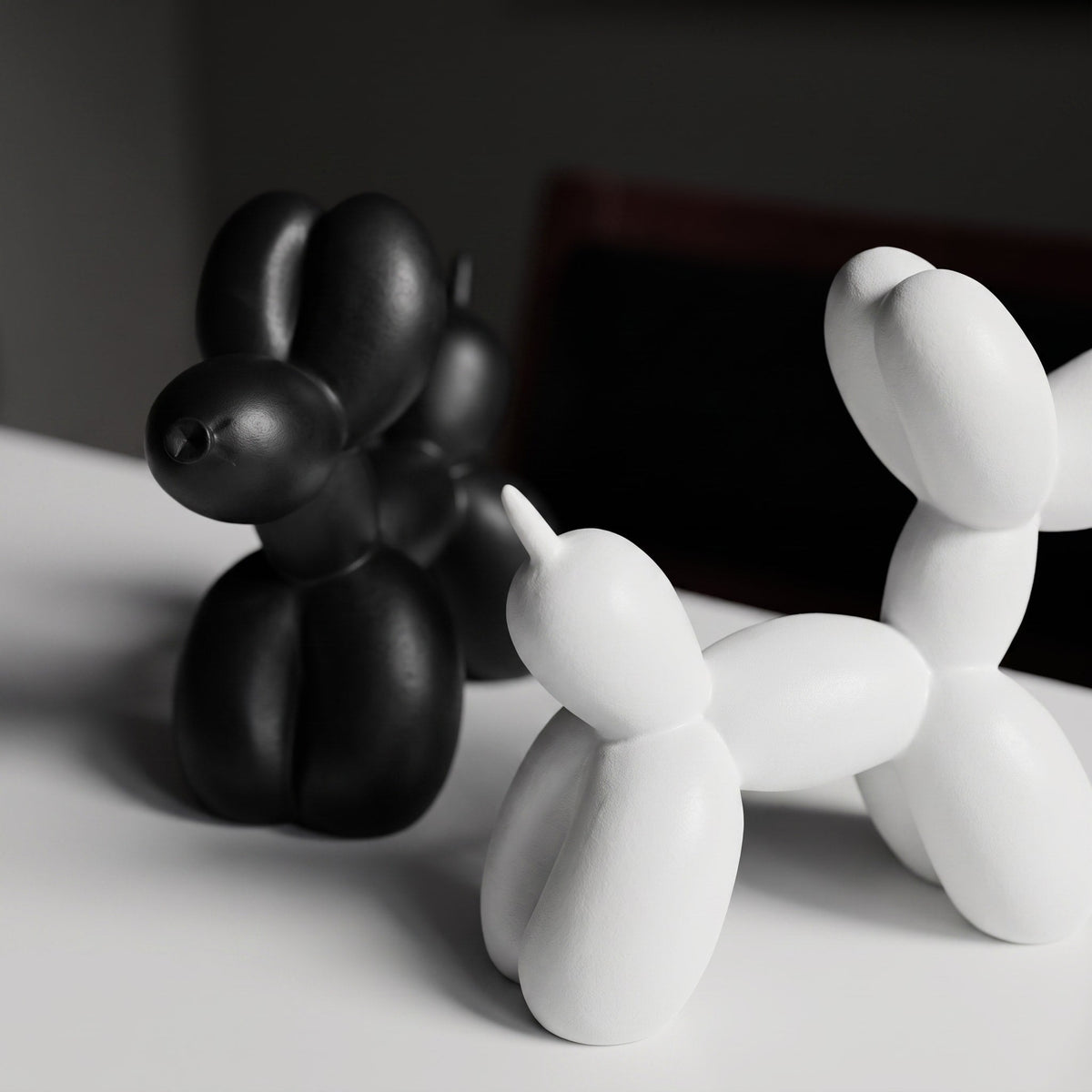 Balloon Dog Sculpture Ornament with Glossy Painted Finish - Figurines - Red - Oaksoho