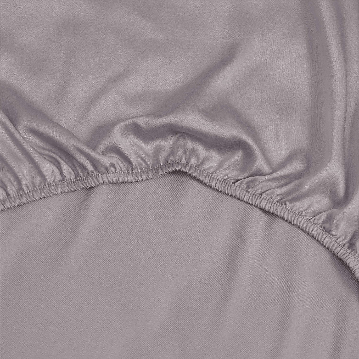 Bedding Set with Fitted Sheet and Two Pillowcases - Bedroom - Light Grey - Oaksoho