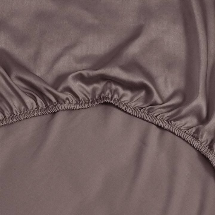 Bedding Set with Fitted Sheet and Two Pillowcases - Bedroom - Purple - Oaksoho